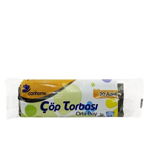 Canhome Orta Boy Çöp Torbası 20 Li Siyah 55cm*60cm