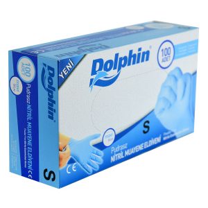 Dolphin Nitril Eldiven 100 Lü Mavi